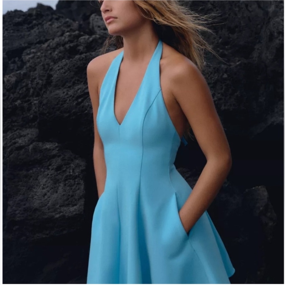 Zara Halter Godet Short Dress SOLD OUT
